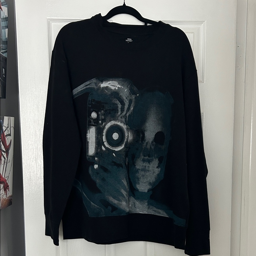 H&M Black Sweater with Graphic Design